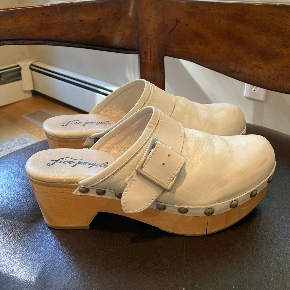 Free people leather studded clogs